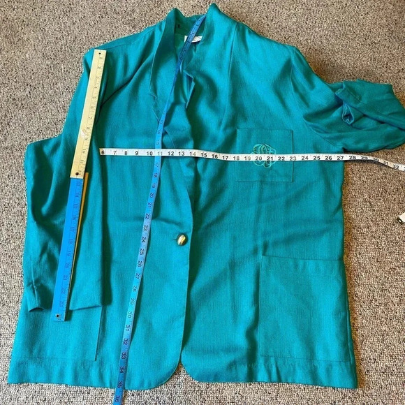 Vintage Danielle B 3 Pockets 1 Button Blazer Women Size 2X - Picture 3 of 5